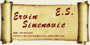 Ervin Simenović vizit kartica